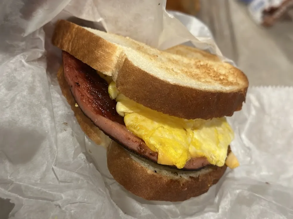 Bologna Egg and Cheese Sandwich