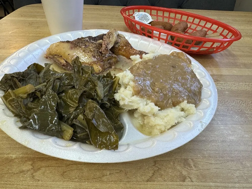 Mashed Potatoes and Gravy Collard Greens